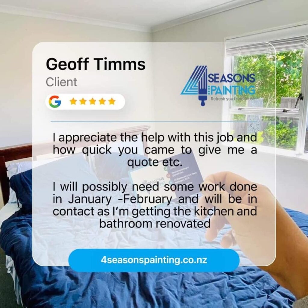 Client Testimonial for 4 Seasons Painting Services